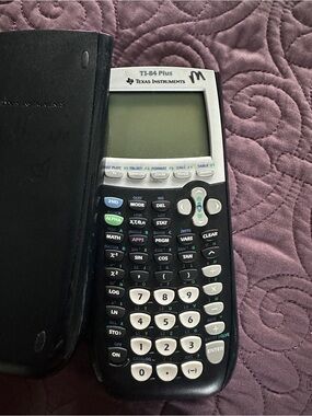 Texas Instruments TI-84 Plus Graphing Calculator in Black and White